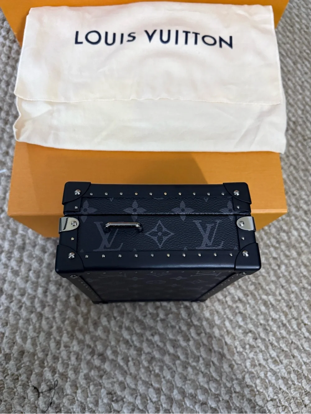 New Louis Vuitton Monogram Eclipse Clutch Box